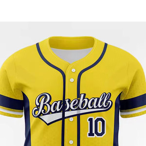 Maillot de baseball fabriqué au Pakistan, maillot de baseball boutonné, maillot de baseball uni - Product Image 5