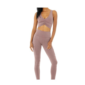 2025 Collection <b>Crop</b> Yoga Set Women Highly Fashionable Unique XS <b>Leggings</b> XL Bra Ribbed Best Selling Fitness Gear Wholesale - Product Image 1