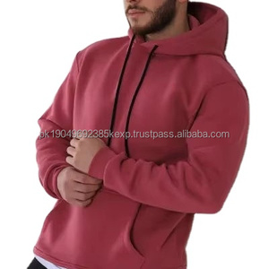 2025 New <b>Men's</b> Casual Woolen Hoodie Sweatshirt Anti-Wrinkle Hooded Pullover Tops in Yellow Green <b>Pink</b> Purple Orange - Product Image 1