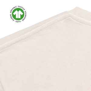 T-shirt organique pour hommes personnalisé OEM-Naturel, maillot de 4.3 oz, doux et flexible avec col côtelé - Product Image 5