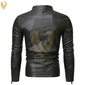 Nouvel arrivage de veste en cuir pour hommes veste en cuir PU pour motocyclette veste en cuir de vachette de qualité supérieure - Product Image 3