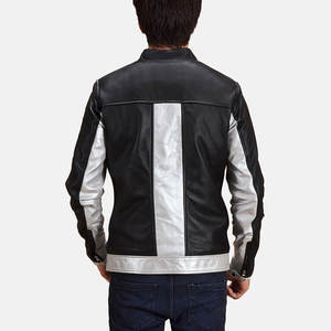 Meilleure vente nouvelle veste en cuir de vachette pour hommes teinte unie avec fermeture à glissière pour l'hiver Offre Spéciale arrivée en ligne - Product Image 4