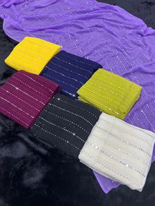 Elegante indio Bollywood elegante Saree suave Georgette tela exclusiva Sari blusa elegante Ropa Étnica última blusa de moda - Product Image 4