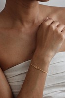 Collier en argent sterling 925 plaqué or, personnalisable avec deux initiales, minimaliste, pour cadeau chrétien, avec petites lettres entrelacées