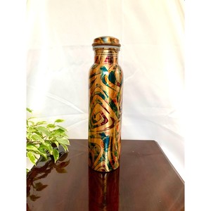 Modern Printed Copper Water <b>Bottle</b> Leak Proof Copper <b>Bottle</b> With Tumblers For Drinking Water Unique Design Yoga <b>Bottle</b> For Home - Product Image 6