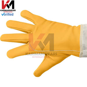Guantes de apicultura permeables al aire americano Guantes de trabajo de seguridad protectores de Palma de cuero largo Guantes protectores de piel de oveja para apicultores - Product Image 4