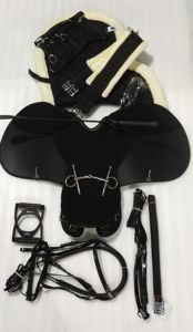 Juego de sillín de caballo de resistencia sintética de tendencia superior, estribo de polímero de nailon, brida de Pvc con correas de estribo de nailon Martingale - Product Image 5