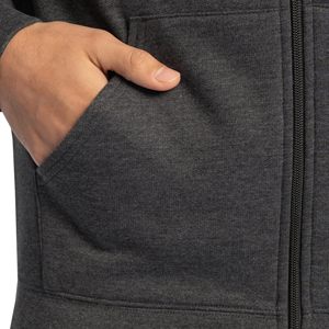 Sudaderas con capucha de invierno para hombre, de color liso, con cremallera completa, de alta calidad, de forro polar, ecológicas, de algodón/poliéster - Product Image 5