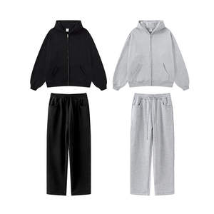 Ensembles de sweatshirts à capuche zippés personnalisés pour hommes Ensemble de sweatshirts à capuche zippés Survêtements à capuche zippés Survêtement - Product Image 4