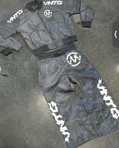 Nouveau logo personnalisé survêtement de jogging en nylon réfléchissant survêtement coupe-vent homme pour homme - Product Image 3