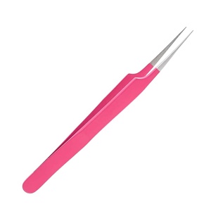 Pince à épiler en acier inoxydable, excellente pour l'application de volume de beauté avec bouts pointus droits et pointus - Product Image 6