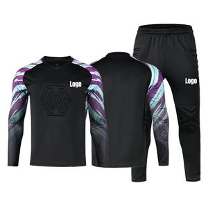 Dernière vente en gros maillot de football maillot de gardien de but et pantalon ensemble adulte enfants à manches longues kit de gardien de but de football - Product Image 5