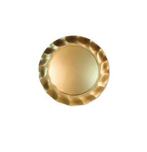 Plaque de chargeur en laiton Table de fête de mariage d'hôtel Plaque de chargeur en laiton doré poli brillant décoratif - Product Image 2