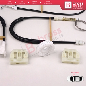 Juego de reparación de regulador de ventanilla eléctrica BWR545 puerta delantera derecha para Octavia MK1 1U 1U2 1U5 2001-2010 4/5 puerta Facelift 1U0837462B - Product Image 6