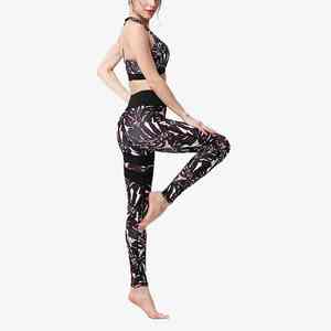 Conjunto de Yoga para Mujer con Estampado por Sublimación, Ropa Deportiva de Alta Elasticidad, Cómoda, Transpirable, para Gimnasio y Entrenamiento - Product Image 2