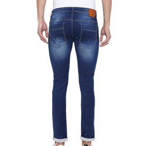 Pantalones vaqueros de alta calidad para hombre, ajustados, Color personalizado, bolsillos múltiples, pantalones vaqueros de hombre de la mejor calidad, Color azul oscuro - Product Image 2