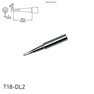 Punta de Cobre sin Oxígeno Hakko T18-DL2 para Soldador, 2mm de Longitud, Conector Deslizante - Product Image 1