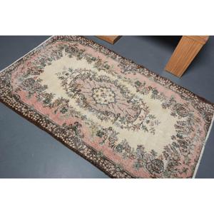 พรมวินเทจสไตล์ตุรกี ขนาด 3.9x6.4 ฟุต พรมสีน้ำตาลชมพูสไตล์ตะวันตกเฉียงใต้ - Product Image 4