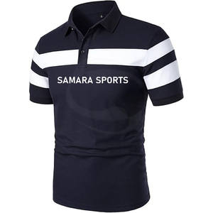 Nouveau style de mode T-shirts polo à panneaux sur mesure 100% coton Chemises polo pour hommes avec logo brodé - Product Image 2