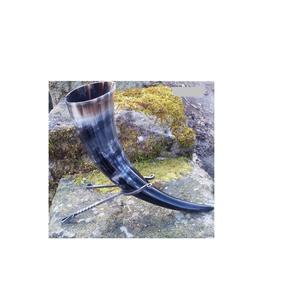Buffalo Drinking Horn with Brass Tip Handle Viking Simple Design Modern Buffalo Viking Drinking Horn for Low Price - Product Image 5