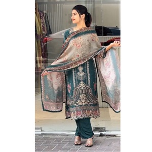 Nuevo lanzamiento: Traje pakistaní superpopular con dupatta para niñas, ideal para fiestas, festivales y bodas, salwar kameez. - Product Image 1