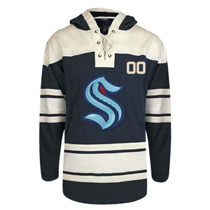 Sudadera con capucha de hockey sobre hielo de manga larga bordada por sublimación divertida OEM personalizada de poliéster 100% al por mayor para hombres ropa deportiva - Product Image 3