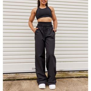 Pantalon de jogging droit ultra-doux pour femmes, style de rue, de sport actif, d'entraînement, de sport, de sport, logo OEM personnalisé - Product Image 5