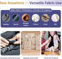 Machine à coudre électrique portable domestique à grande vitesse avec mécanisme d'alimentation manuel, pour vêtements, petits espaces, moteur industriel, fabriquée en Chine