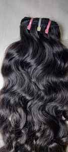 Extensions de cheveux humains vierges non traités, mèches de cheveux indiens bruts alignés sur les cuticules, double trame, qualité Remy, prix de gros - Product Image 3