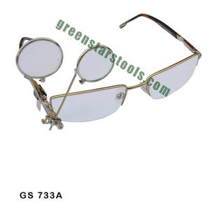 Lupa de ojo de acero GS 733A, herramienta de joyería de doble lente, equipo esencial para joyeros - Product Image 1