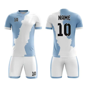 Venta al por mayor OEM personalizado liso en blanco uniforme de fútbol sublimado equipo de entrenamiento conjuntos de fútbol Jerseys camiseta de fútbol - Product Image 1