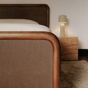 Base de Cama Doble Moderna de Madera Maciza con Cabecera y Piecera Tapizadas, Cama con Plataforma de Almacenamiento para Dormitorio o Habitación de Hotel - Product Image 3