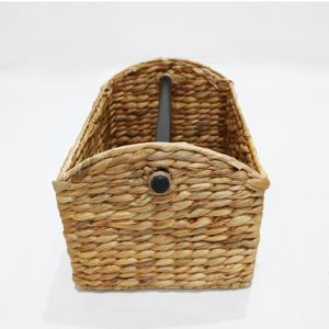 Cubierta de caja de pañuelos tejida de diseño moderno hecha a mano, cubierta de soporte de papel personalizada de jacinto de agua ecológica para decoración de bebé de coche y hogar - Product Image 3