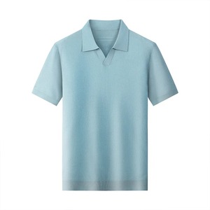 Golf para hombre más vendido para camisas de algodón puro de alta calidad hecho a medida de talla grande cuello alto manga corta en blanco al por mayor - Product Image 6