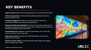 MILEC LEISURE PLUS Pantallas LED de interior a todo color de alta calidad P1.25/P1.538 Resolución 8K Garantía de 5 años para Metro al por menor - Product Image 3