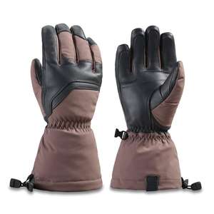 Gants de ski isolés d'hiver en cuir de chèvre respirant et imperméable avec logo personnalisé du fournisseur direct d'usine - Product Image 1