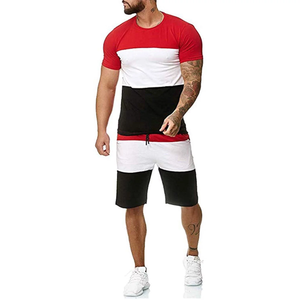 Conjunto de pantalones cortos deportivos informales de verano para hombre, camisetas de manga corta con cuello redondo, patrón impreso en 3D personalizable, oferta de liquidación térmica transpirable - Product Image 1