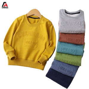 En gros 100% Coton ras du cou plaine pull à capuche personnalisé mens 3d relief pulls ras du cou - Product Image 5