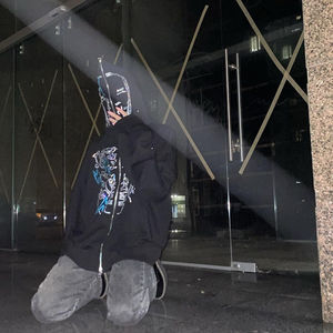 Alta calidad logotipo personalizado algodón polar diseñador Streetwear en blanco completo Zip Up Hoodie - Product Image 5