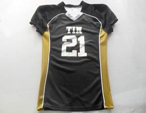 Uniformes de Fútbol Americano Hechos a Medida, Camisetas Transpirables de Manga Corta, Tallas Grandes, 100% Poliéster, Antibacterianas y que Absorben la Humedad - Product Image 1