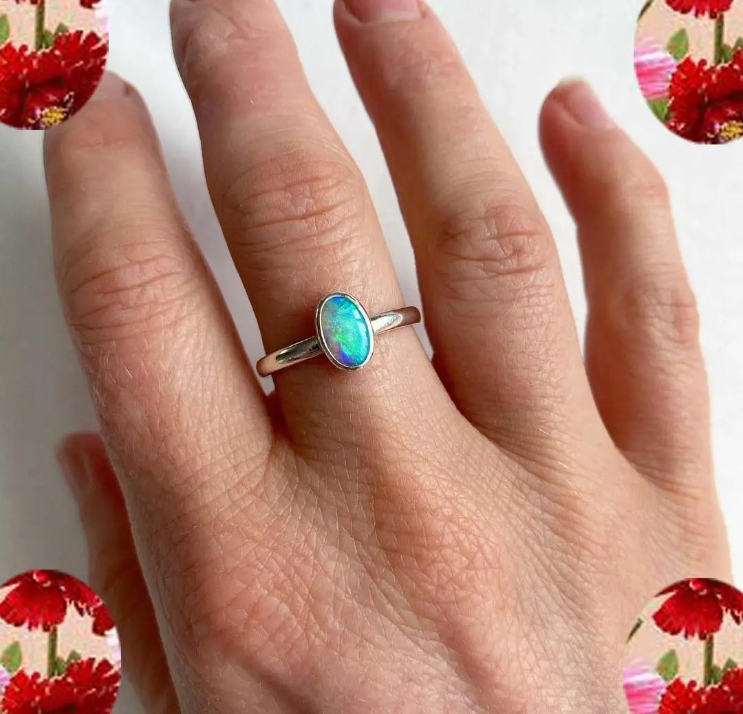 Phụ nữ mới trang sức hình tròn ARIZONA Turquoise đá quý Nhẫn 925 bạc mạ vàng bezel thiết lập vòng quà tặng cho bạn bè