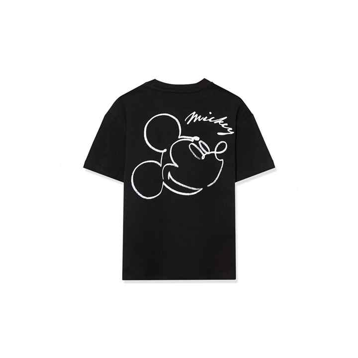 Mickey Mouse Printed Black T-Shirt L C M WAIKINAİ