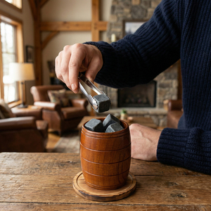 Ensemble <span class=keywords><strong>de</strong></span> 2 verres à whisky en bois brûlé, verres à bourbon durables pour hommes, verres à whisky isolés <span class=keywords><strong>de</strong></span> style old fashioned, cadeaux pour mari, papa - Product Image 4