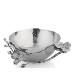 Metal Design Rice Serving Round Shape <b>Stainless</b> <b>Steel</b> <b>Bowl</b> Shiny Polished Metal <b>Bowl</b> Dinner Centerpiece Decorative Fruit <b>Bowl</b> - Product Image 3