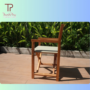 Chaise de directeur extérieur en bois d'acacia pour des événements de jardin jardin ou cuisine pour la villa de ferme ou le salon-bon prix - Product Image 5