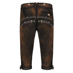 Pantalones cortos bávaros Lederhosen Unisex hechos a medida Traje tradicional de Oktoberfest de cuero de vaca original - Product Image 2
