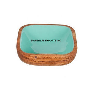 Luxury Wooden Serving Bowl Round Shape Handmade Salad Bowl Superior Quality Handmade Wooden <b>Sweet</b> Bowl - Product Image 2