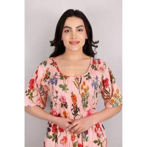 Trendy <b>Long</b> Cotton Night Gown Women Soft Quick Dry Breathable Smooth Nightwear <b>Nighties</b> for Spring & Everyday Sleepwear - Product Image 2