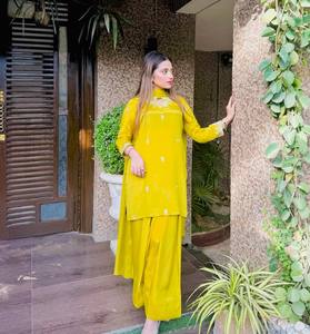 Charizma Pakistani Traditional Dress for Women Farshi Shalwar Outfit Raw Silk Organza Ethnic Wear Cultural Fashion Shalwar - Product Image 1