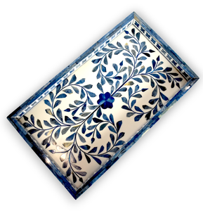 Plateau de service en nacre Ensemble de 2 pièces Cadeaux de l'Aïd Ramadan Meilleur choix Plateau rectangulaire Plateau en nacre - Product Image 2